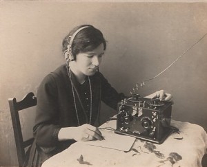 Female ham radio operator